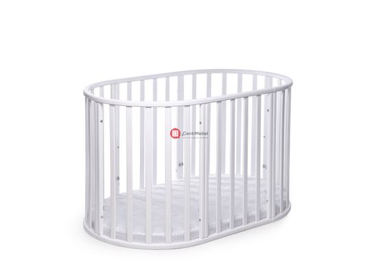 CentrMebel | Кровать детская круглое OBRIY DeSon 70 х 120 (белый) 3