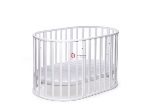CentrMebel | Кровать детская круглое OBRIY DeSon 70 х 120 (белый) 4