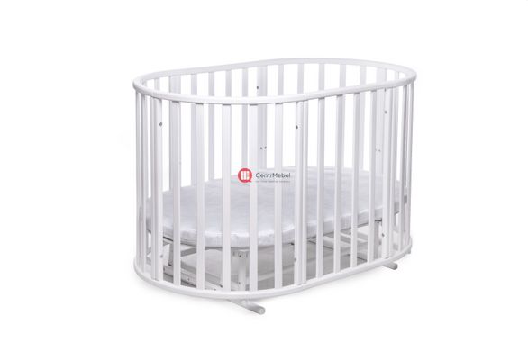 CentrMebel | Кровать детская круглое OBRIY DeSon 70 х 120 (белый) 2