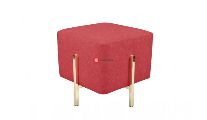 CentrMebel | Пуф-стілець Dik TDM100 Red / Gold (червоний; золотий) 1