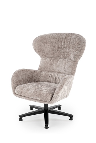 CentrMebel | Кресло для отдыха поворотное в ткани FRANCO (бежевый) 1
