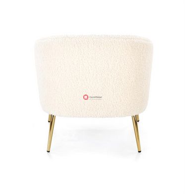 CentrMebel | Крісло для відпочинку GRIFON (кремовий/золотий) 4