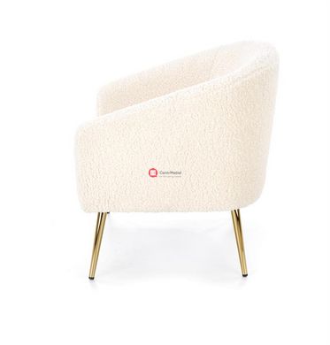 CentrMebel | Крісло для відпочинку GRIFON (кремовий/золотий) 3