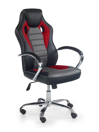 CentrMebel | Кресло геймерское SCROLL (черный/красный/серый) 1