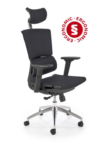 CentrMebel | Офисное кресло для персонала в ткани MARCUS (черный) 1