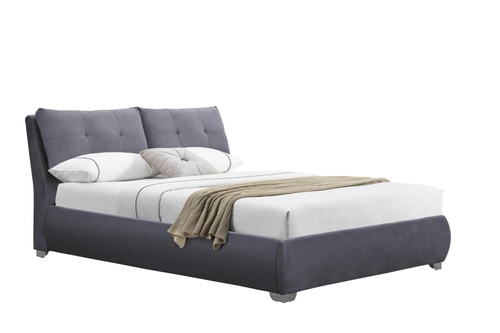 CentrMebel | Ліжко двоспальне BRIDGET 160х200 (сірий) 1