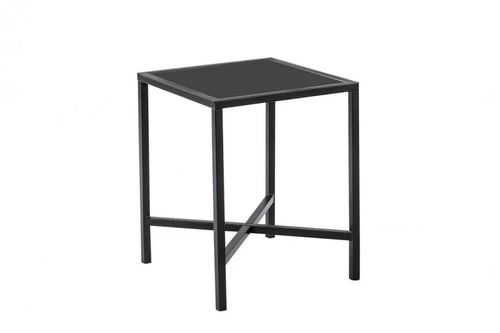 CentrMebel | Журнальний столик квадратний скляний OSAKA B Чорний 1