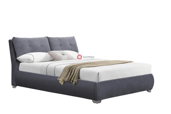 CentrMebel | Кровать двоспальная BRIDGET 160х200 (серый) 1