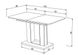 CentrMebel | Стол обеденный прямоугольный раскладной из ЛДСП TITAN 140(180)x80 (дуб крафт / белый) 8