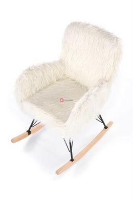 CentrMebel | Крісло для відпочинку-качалка AUSTIN (кремовий/чорний/натур.) 5
