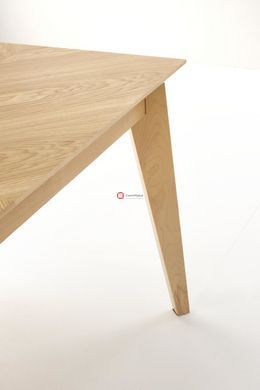 CentrMebel | Стіл обідній розкладний прямокутний ДСП + шпон EDMONDO 160(240)х90 (натуральний) 20