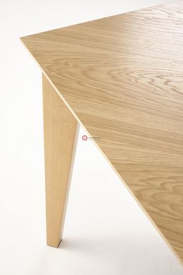 CentrMebel | Стіл обідній розкладний прямокутний ДСП + шпон EDMONDO 160(240)х90 (натуральний) 18