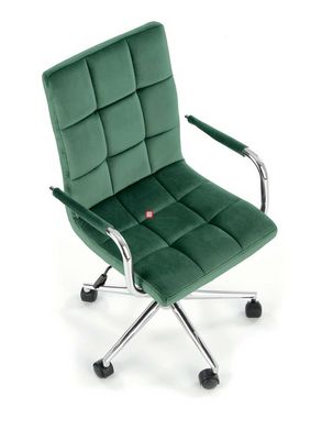 CentrMebel | Кресло детское GONZO 4 (темно-зеленый/хром) 2