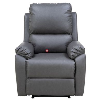 CentrMebel | Кресло реклайнер в экокоже SPENCER 1  (серый) 2