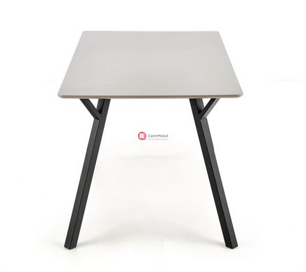 CentrMebel | Стол обеденный BALROG (светло-серый/черный) 7