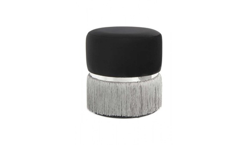 CentrMebel | Пуф Milano T125 Black/Grey/Silver (черный; серый; серебряный) 1