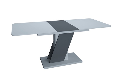 CentrMebel | Стол обеденный прямоугольный раскладной из ЛДСП CARVELO 140(180)х80 (белый / черный) 1