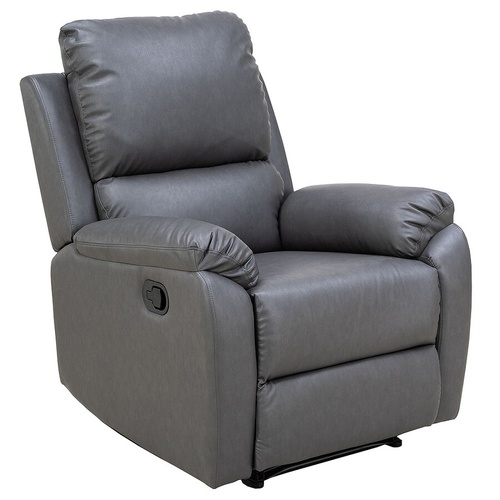 CentrMebel | Кресло реклайнер в экокоже SPENCER 1  (серый) 1