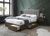 CentrMebel | Кровать двоспальная GORASHI 160х200 (серый) 1