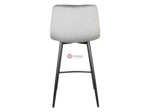 CentrMebel | Барний стілець велюровий MILA H-2 VELVET (сірий) 3