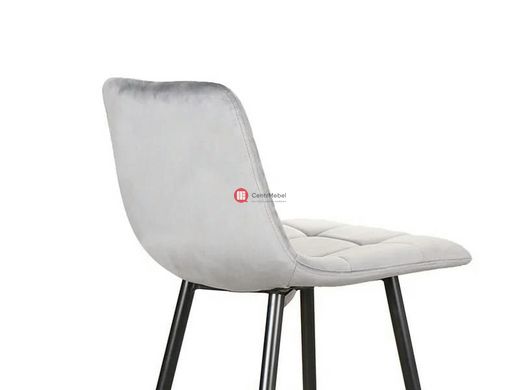 CentrMebel | Барний стілець велюровий MILA H-2 VELVET (сірий) 2