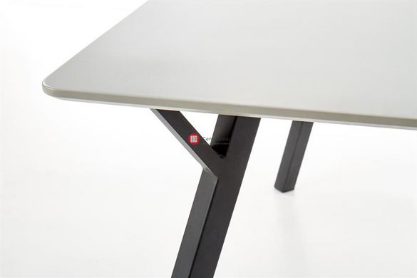 CentrMebel | Стол обеденный BALROG (светло-серый/черный) 10