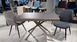 CentrMebel | Стол обеденный раскладной стеклянный с камнем серый DAOSUN RF 1102 ADT 5