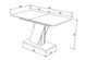 CentrMebel | Стіл обідній прямокутний розкладний з ЛДСП CARVELO 140(180)х80 (білий / чорний) 9