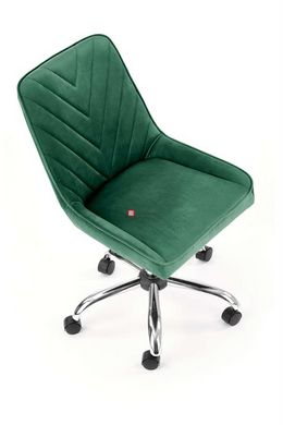 CentrMebel | Кресло офисное для персонала RICO (темно-зеленый/хром) 2