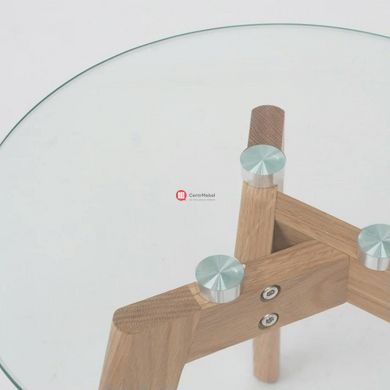 CentrMebel | Комплект журнальних столів круглих скляних Oslo S2 Прозорий 3