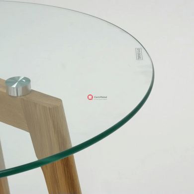 CentrMebel | Комплект журнальних столів круглих скляних Oslo S2 Прозорий 4