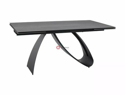 CentrMebel | Стол обеденный прямоугольный керамический раскладной DIUNA CERAMIC 160(240)х90 (серый мрамор) 2