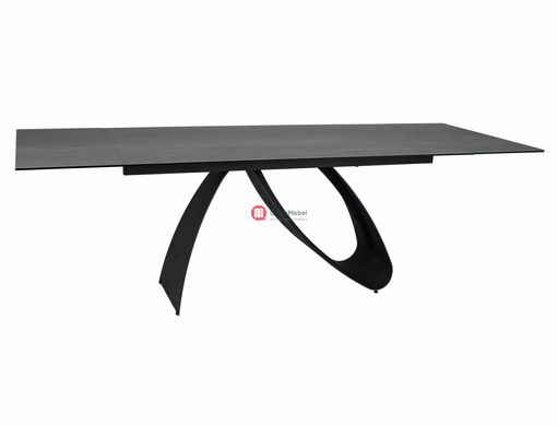 CentrMebel | Стол обеденный прямоугольный керамический раскладной DIUNA CERAMIC 160(240)х90 (серый мрамор) 1