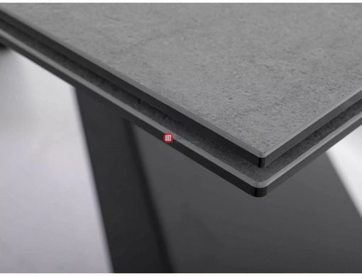 CentrMebel | Стіл обідній прямокутний керамічний розкладний DIUNA CERAMIC 160(240)х90 (сірий мармур) 5