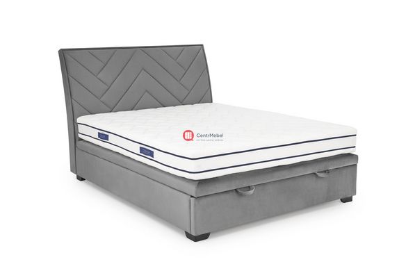 CentrMebel | Кровать двухспальная с подъемным механизмом CONTINENTAL 1 160x200 (серый) 5