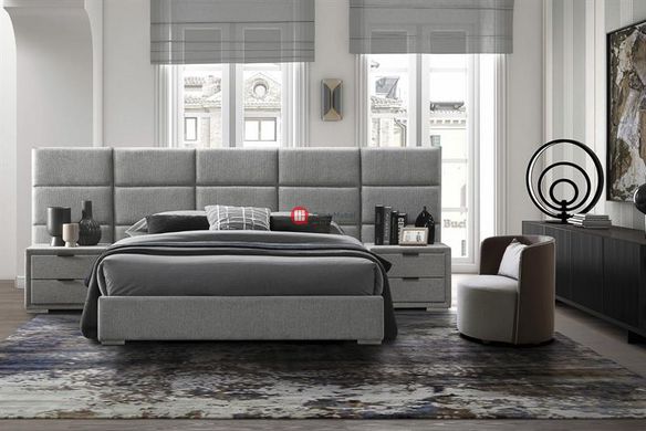 CentrMebel | Кровать двоспальная LEVANTER 160х200 (серый) 1