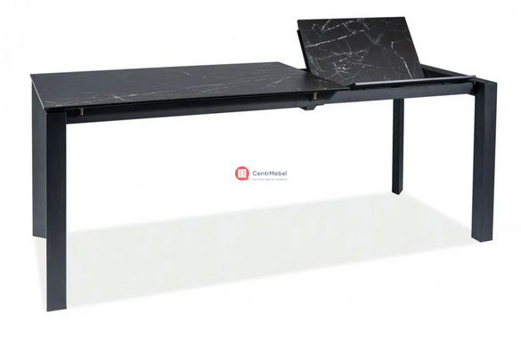 CentrMebel | Стол обеденный раскладной керамический METROPOL CERAMIC 120180х80 черный мрамор 3