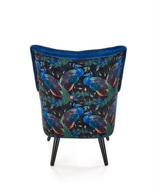 CentrMebel | Крісло для відпочинку PAGONI (темно-синій/чорний) 4