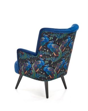 CentrMebel | Крісло для відпочинку PAGONI (темно-синій/чорний) 3