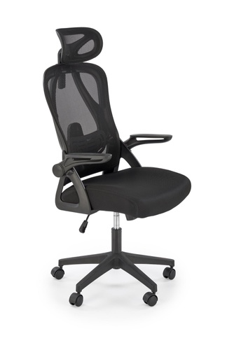 CentrMebel | Офісне крісло для персоналу в тканині NEGRO (чорний) 1