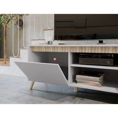 CentrMebel | Тумба под ТВ однодверная RTV1K2So ЛАУНДЖ кашемир 4