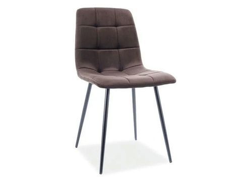 CentrMebel | Стілець обідній велюровий MILA VELVET (коричневий) 1