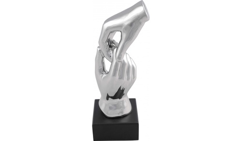 CentrMebel | Скульптура Handshake Silver(серебряный) 1