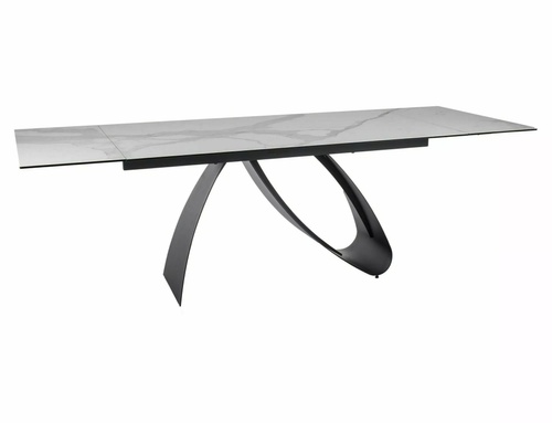 CentrMebel | Стол обеденный прямоугольный керамический раскладной DIUNA CERAMIC 160(240)х90 (белый мрамор) 1