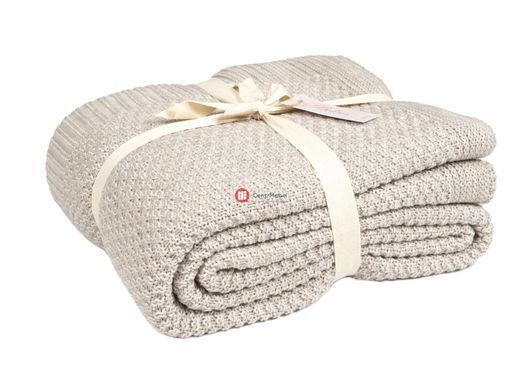 CentrMebel | Покривало 170x240 BETIRES DENIZ BEIGE (50% бавовна, 50% акрил) 2