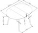 CentrMebel | Стол обеденный RUBEN раскладной (белый матовый/натуральный) 6