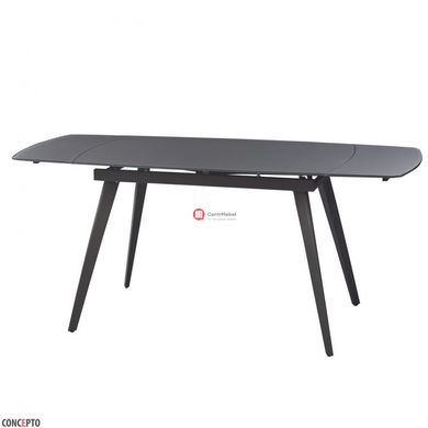 CentrMebel | Largo Matt Grey стол раскладной стеклянный 120-180 см (серый) 1
