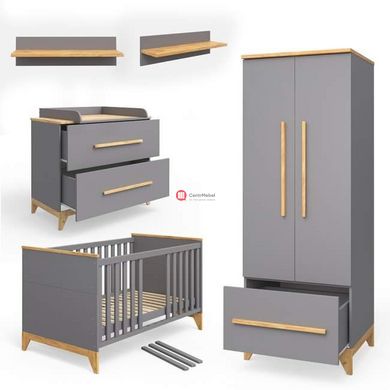 CentrMebel | Комплект мебели в детскую "Мила" (серый) 1