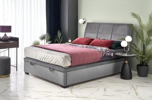CentrMebel | Ліжко двоспальне з підйомним механізмом CONTINENTAL 2 160x200 (сірий) 1