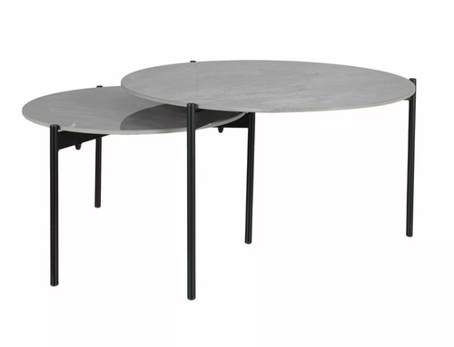 CentrMebel | Комплект журнальных столов керамических Vetro (серый мрамор) 1